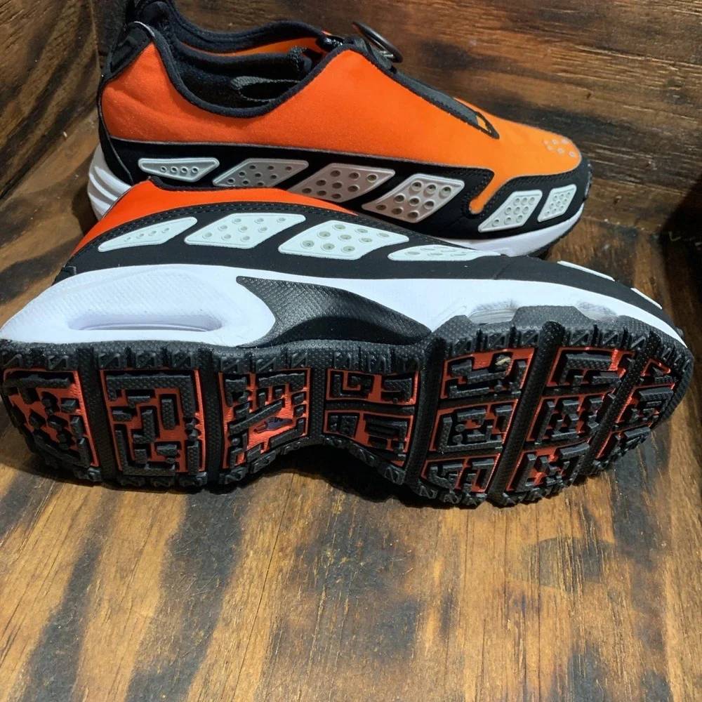 Nike Air Sunder Max Low Top Sneakers Orange Black White Zip Lace HJ8080-600 Sz 6